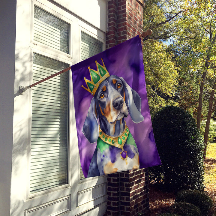 Bluetick Coonhound King of Mardi Gras House Flag Image 2