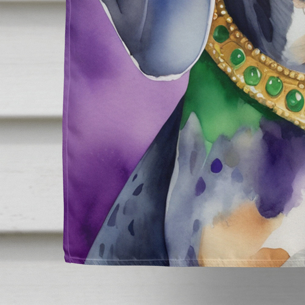 Bluetick Coonhound King of Mardi Gras House Flag Image 4