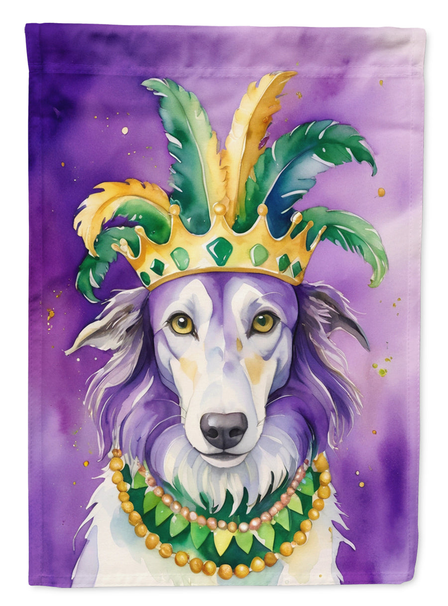 Borzoi King of Mardi Gras House Flag Image 1