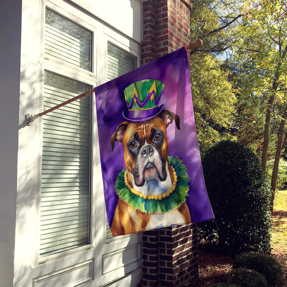 Boxer King of Mardi Gras House Flag Image 2