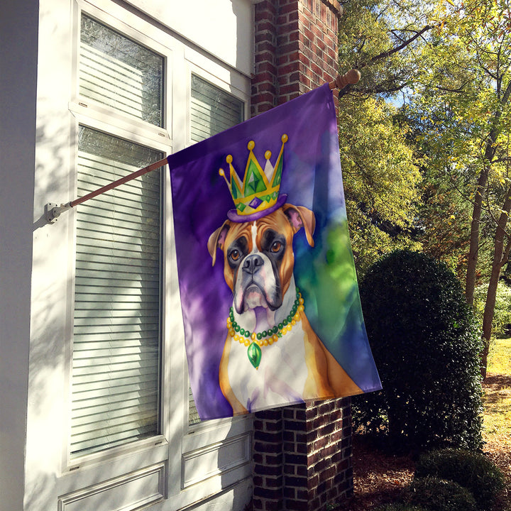 Boxer King of Mardi Gras House Flag Image 2