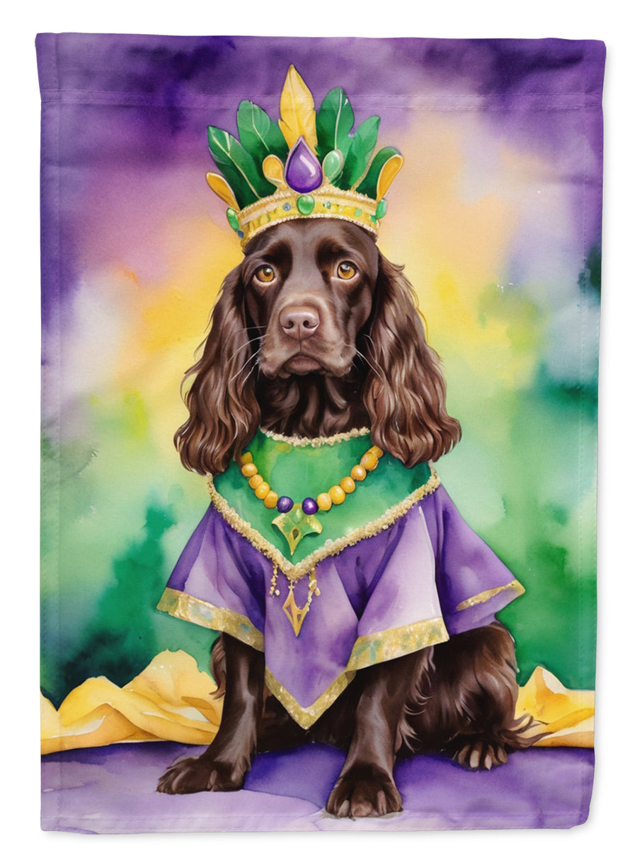 Boykin Spaniel King of Mardi Gras House Flag Image 1