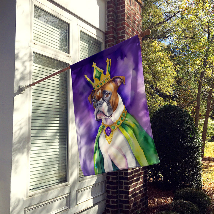 Boxer King of Mardi Gras House Flag Image 2