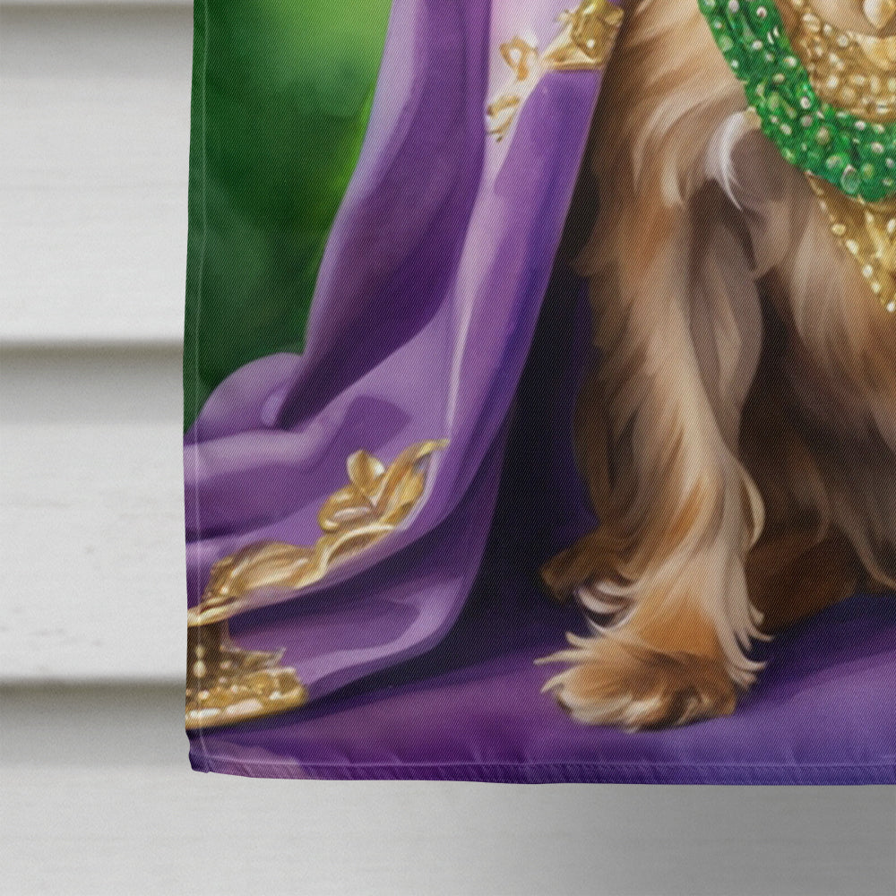 Brussels Griffon King of Mardi Gras House Flag Image 4