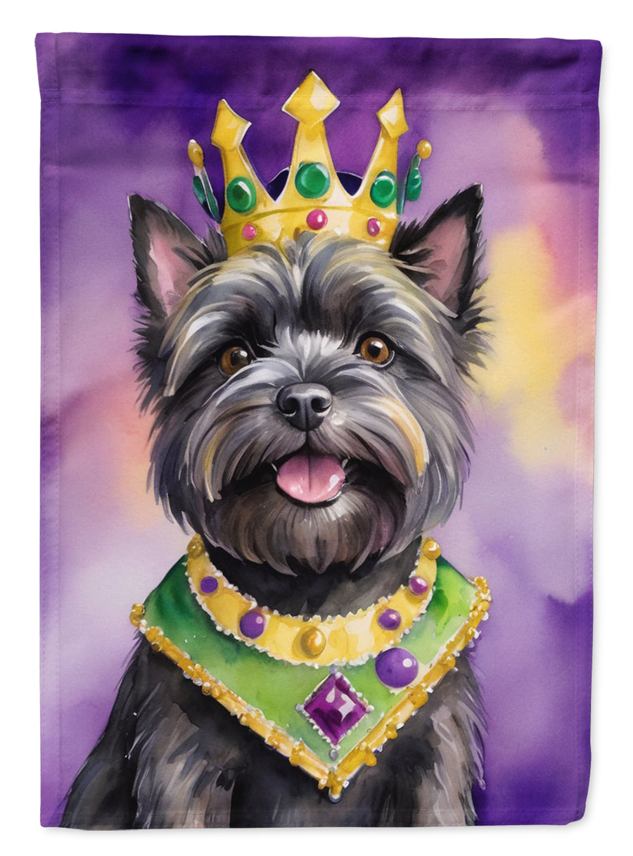 Cairn Terrier King of Mardi Gras House Flag Image 1