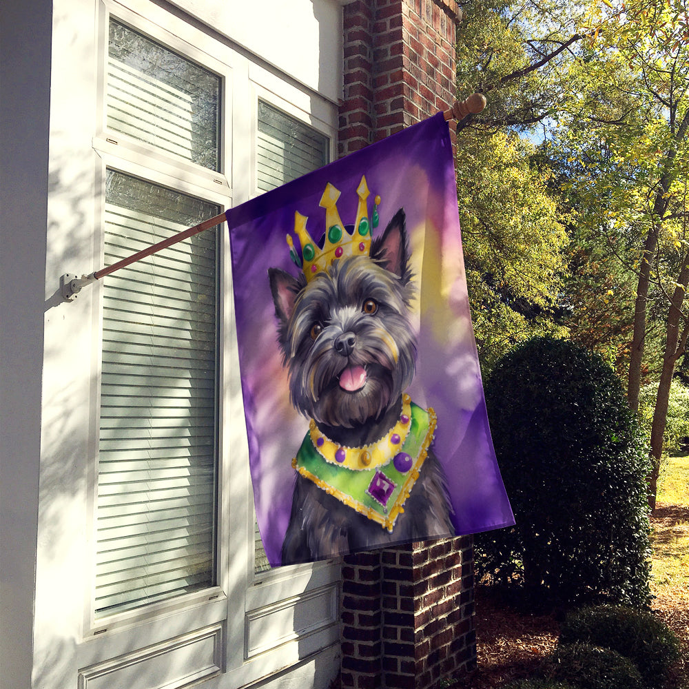 Cairn Terrier King of Mardi Gras House Flag Image 2