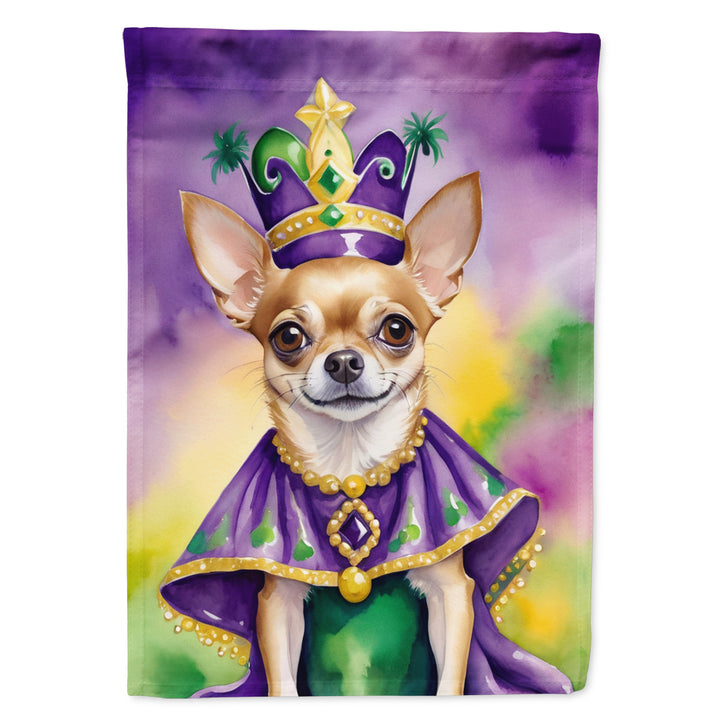 Chihuahua King of Mardi Gras House Flag Image 1