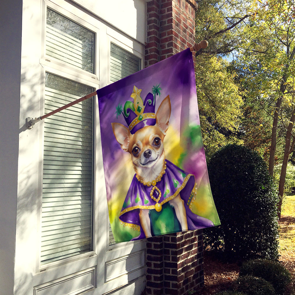 Chihuahua King of Mardi Gras House Flag Image 2