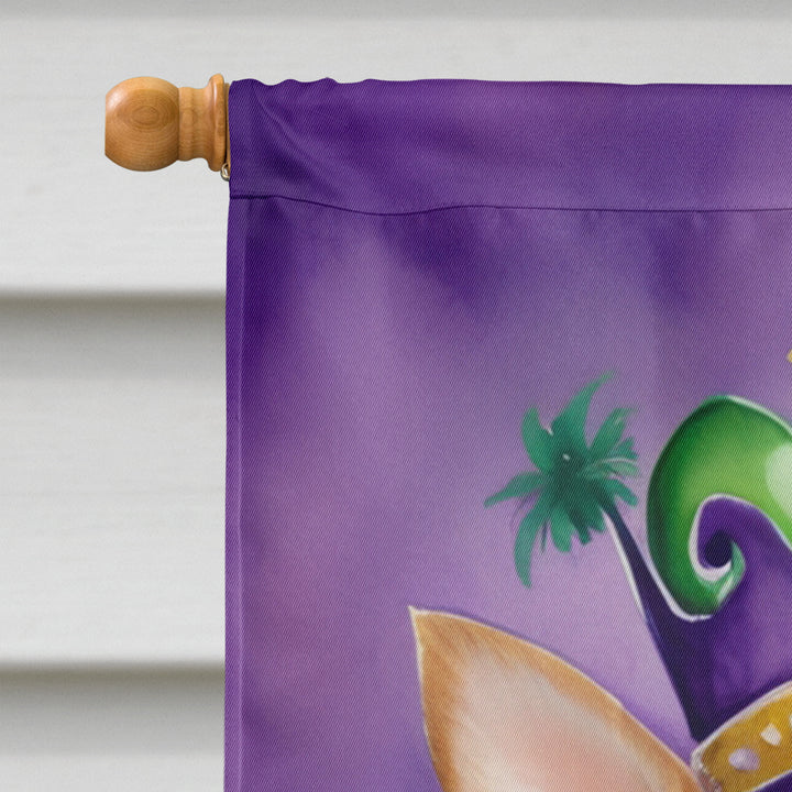 Chihuahua King of Mardi Gras House Flag Image 3