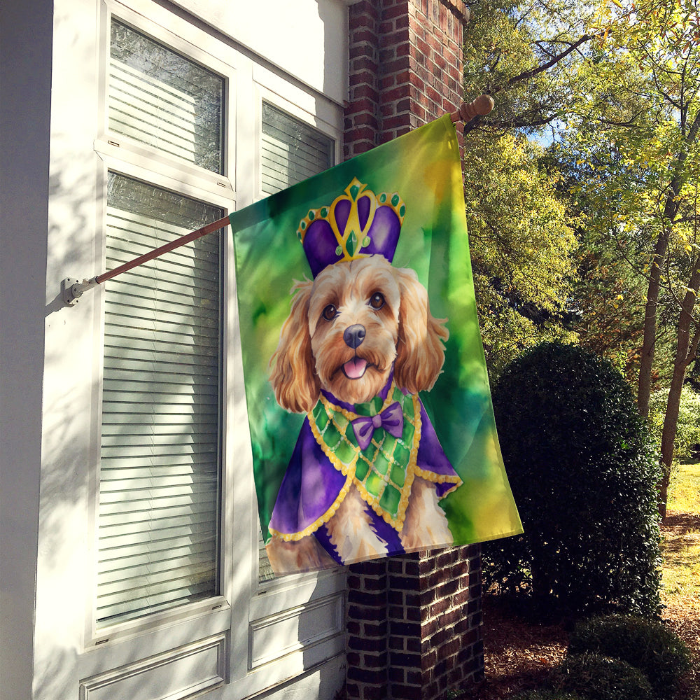 Cockapoo King of Mardi Gras House Flag Image 2