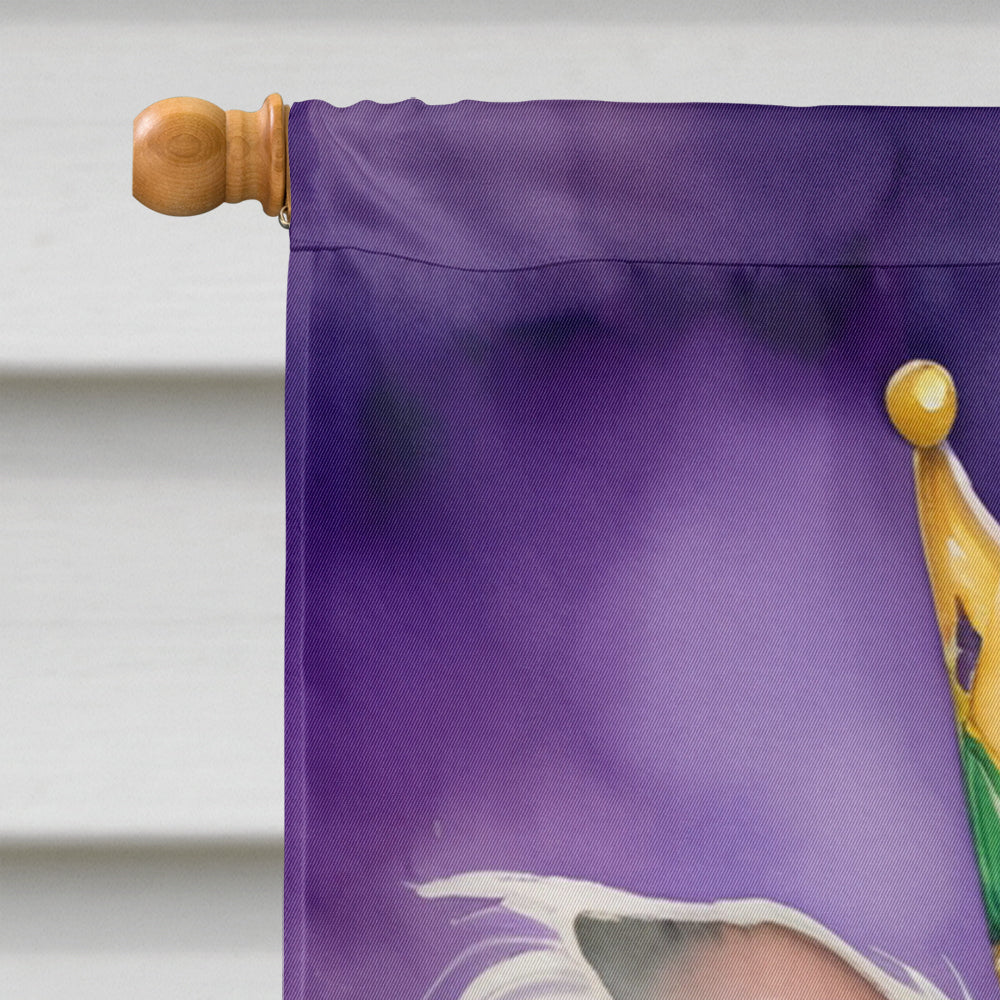 Chinese Crested King of Mardi Gras House Flag Image 3