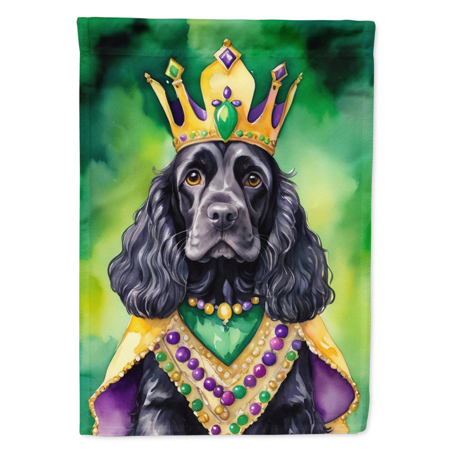 Cocker Spaniel King of Mardi Gras House Flag Image 1