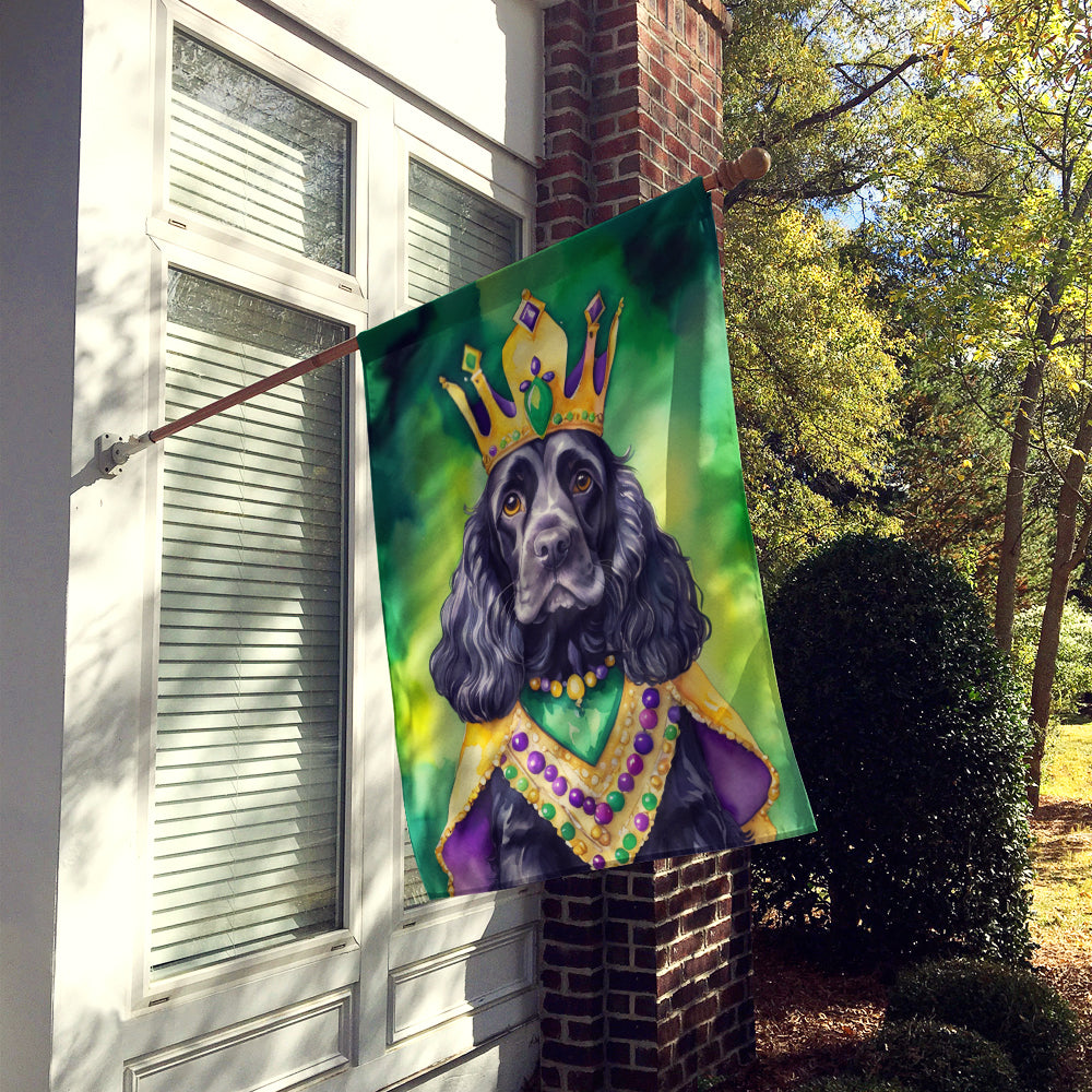 Cocker Spaniel King of Mardi Gras House Flag Image 2