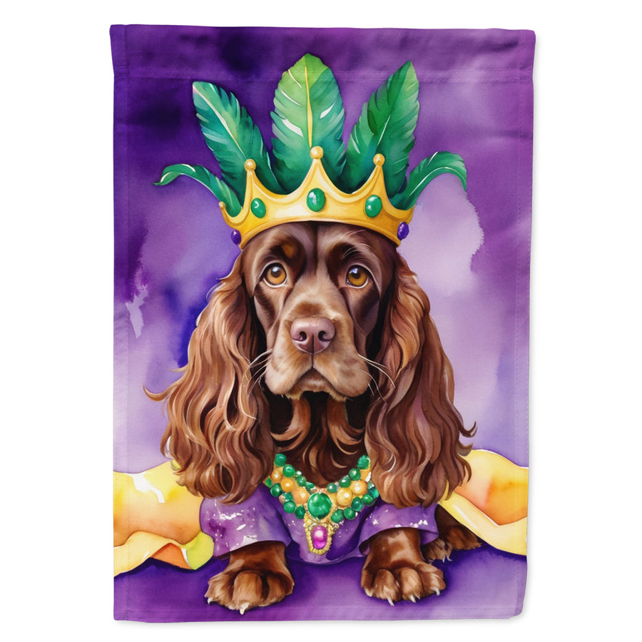 Cocker Spaniel King of Mardi Gras House Flag Image 1