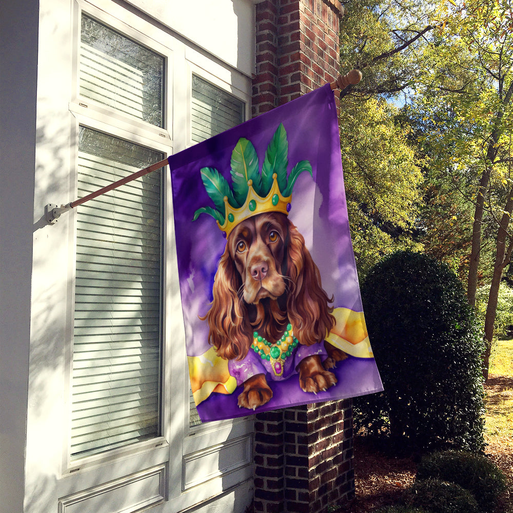 Cocker Spaniel King of Mardi Gras House Flag Image 2