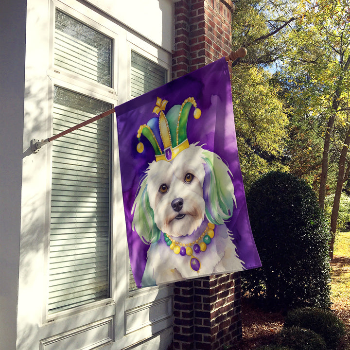 Coton de Tulear King of Mardi Gras House Flag Image 2