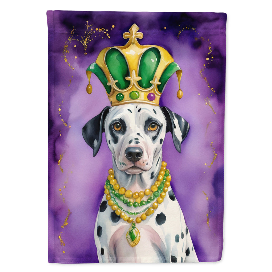 Dalmatian King of Mardi Gras House Flag Image 1