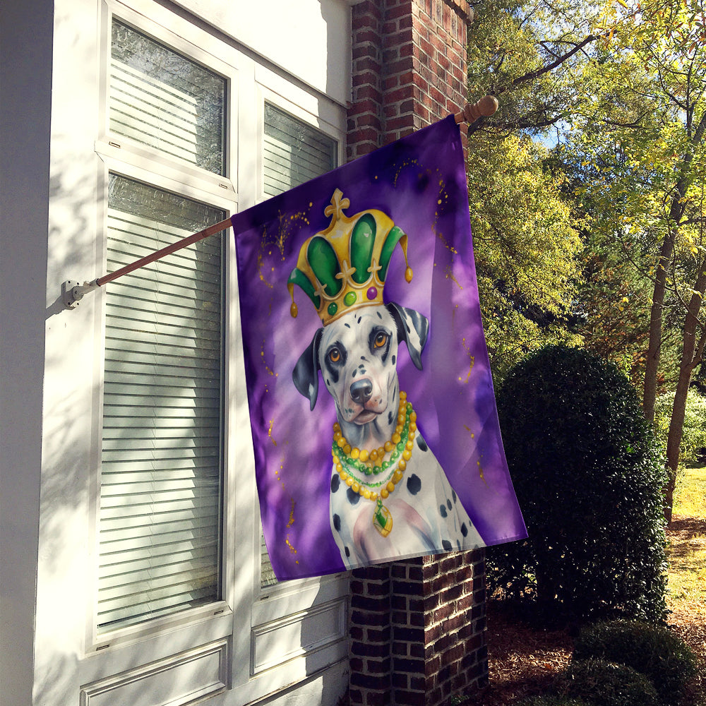 Dalmatian King of Mardi Gras House Flag Image 2