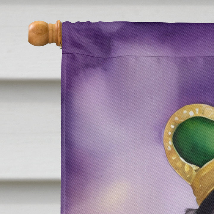 Dachshund King of Mardi Gras House Flag Image 3