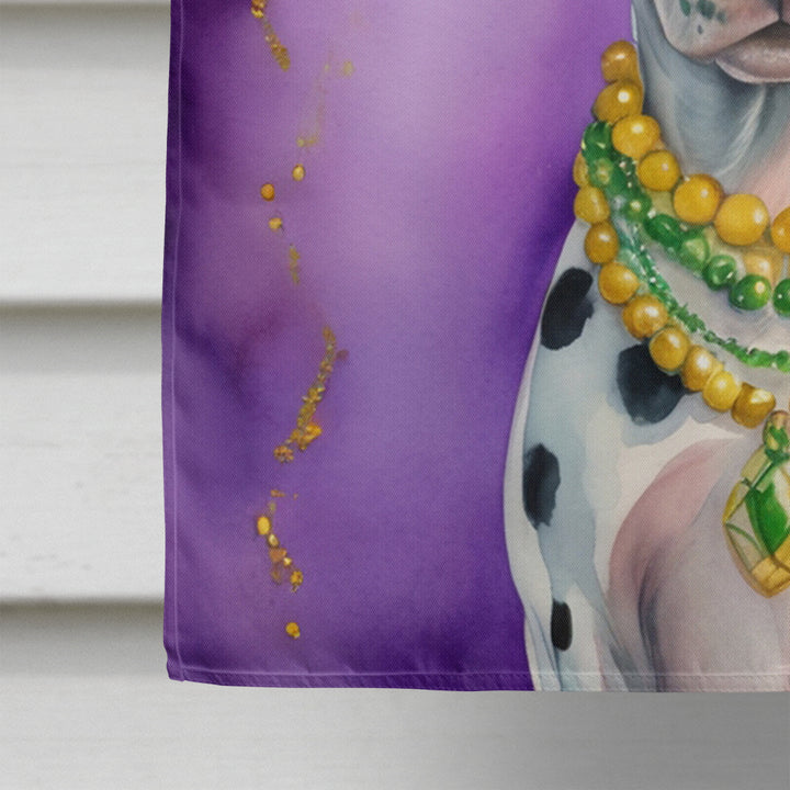 Dalmatian King of Mardi Gras House Flag Image 4