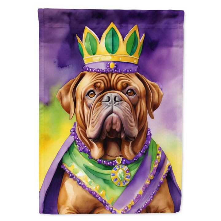 Dogue de Bordeaux King of Mardi Gras House Flag Image 1