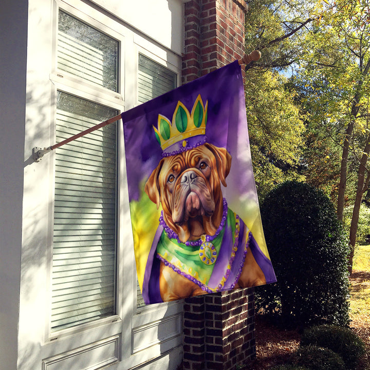 Dogue de Bordeaux King of Mardi Gras House Flag Image 2