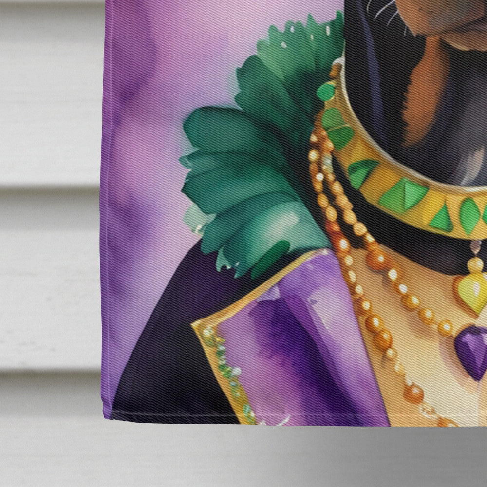 Doberman Pinscher King of Mardi Gras House Flag Image 4