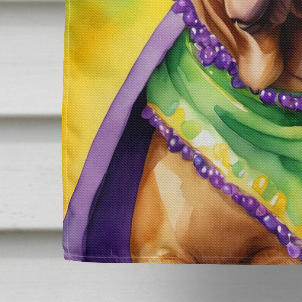 Dogue de Bordeaux King of Mardi Gras House Flag Image 4