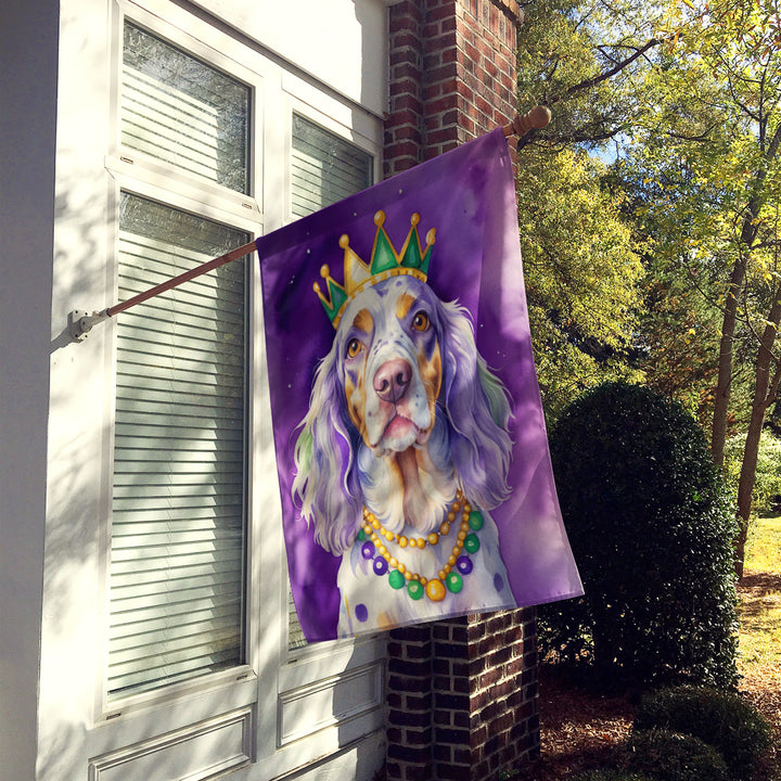 English Setter King of Mardi Gras House Flag Image 2