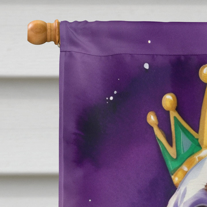 English Setter King of Mardi Gras House Flag Image 3