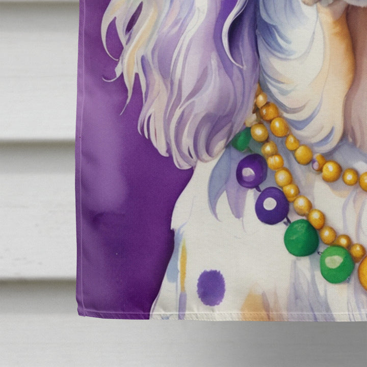 English Setter King of Mardi Gras House Flag Image 4