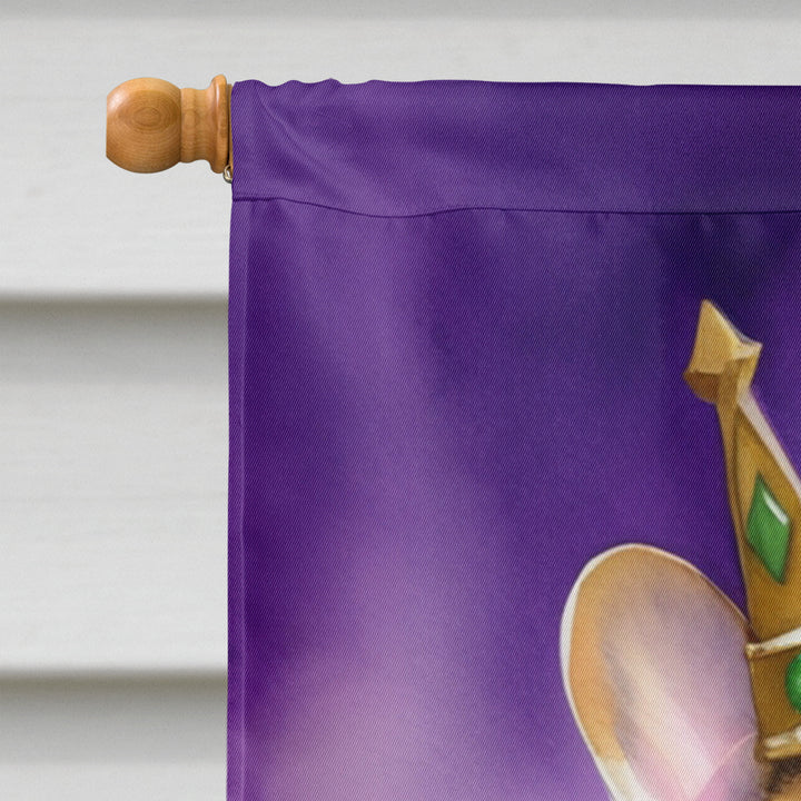 French Bulldog King of Mardi Gras House Flag Image 3