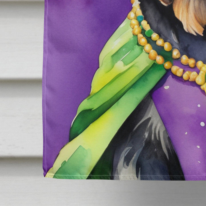 Giant Schnauzer King of Mardi Gras House Flag Image 4