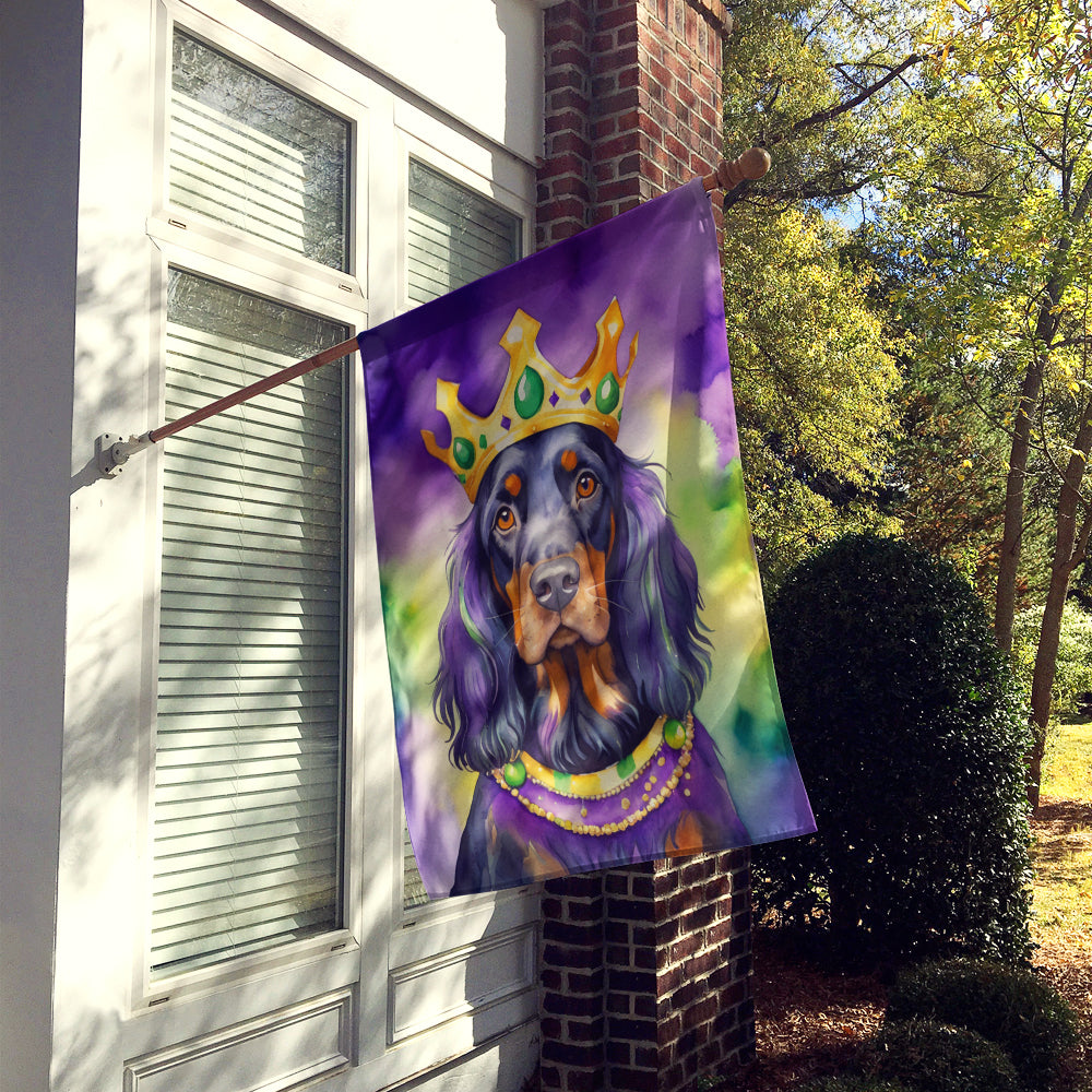 Gordon Setter King of Mardi Gras House Flag Image 2