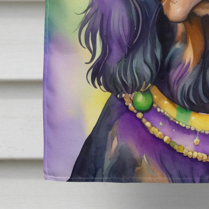 Gordon Setter King of Mardi Gras House Flag Image 4