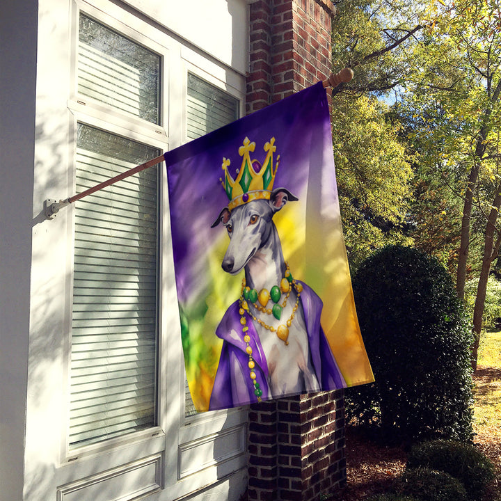 Greyhound King of Mardi Gras House Flag Image 2