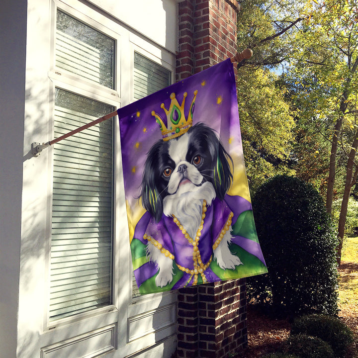 Japanese Chin King of Mardi Gras House Flag Image 2