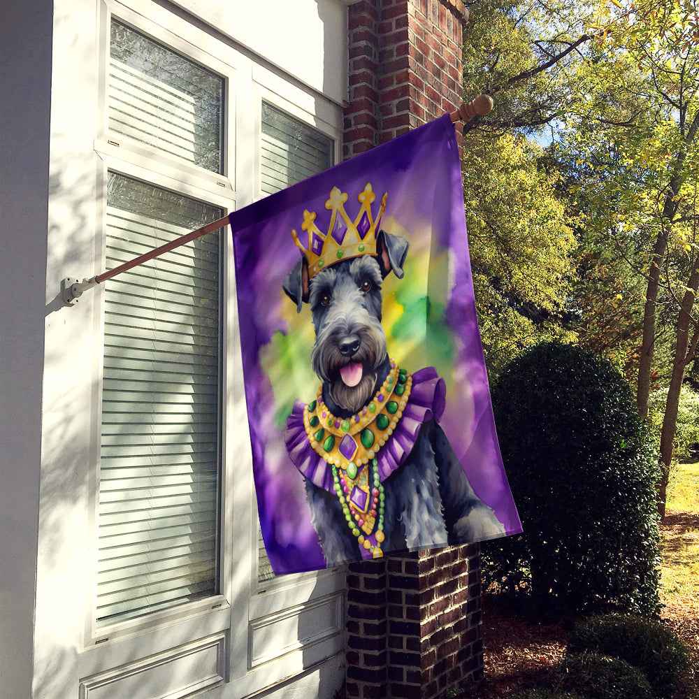 Kerry Blue Terrier King of Mardi Gras House Flag Image 2