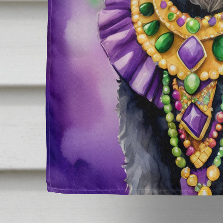 Kerry Blue Terrier King of Mardi Gras House Flag Image 4