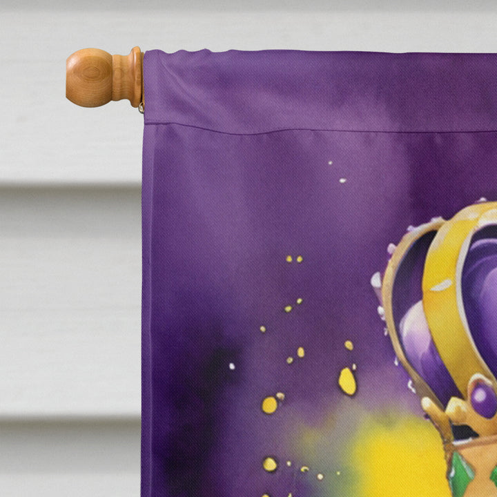 Labrador Retriever King of Mardi Gras House Flag Image 3