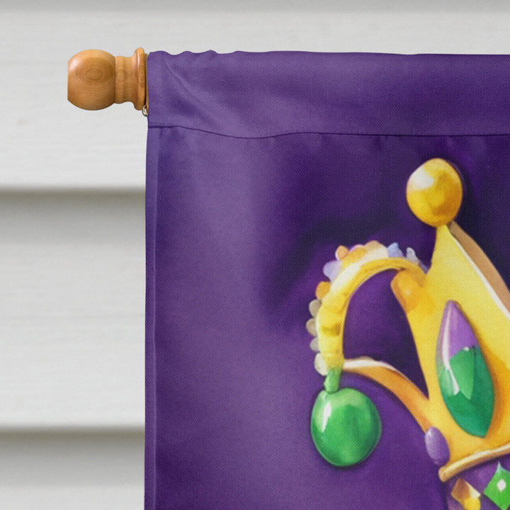 Labrador Retriever King of Mardi Gras House Flag Image 3