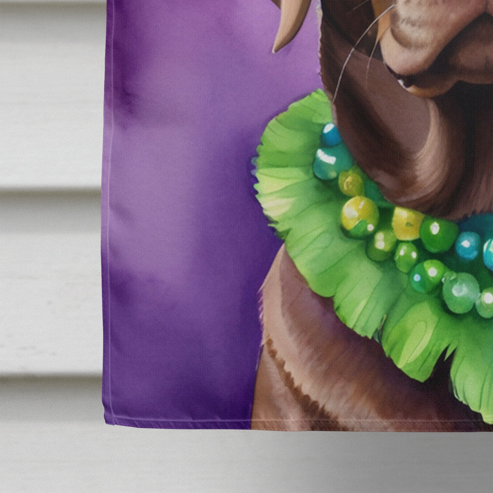 Labrador Retriever King of Mardi Gras House Flag Image 4