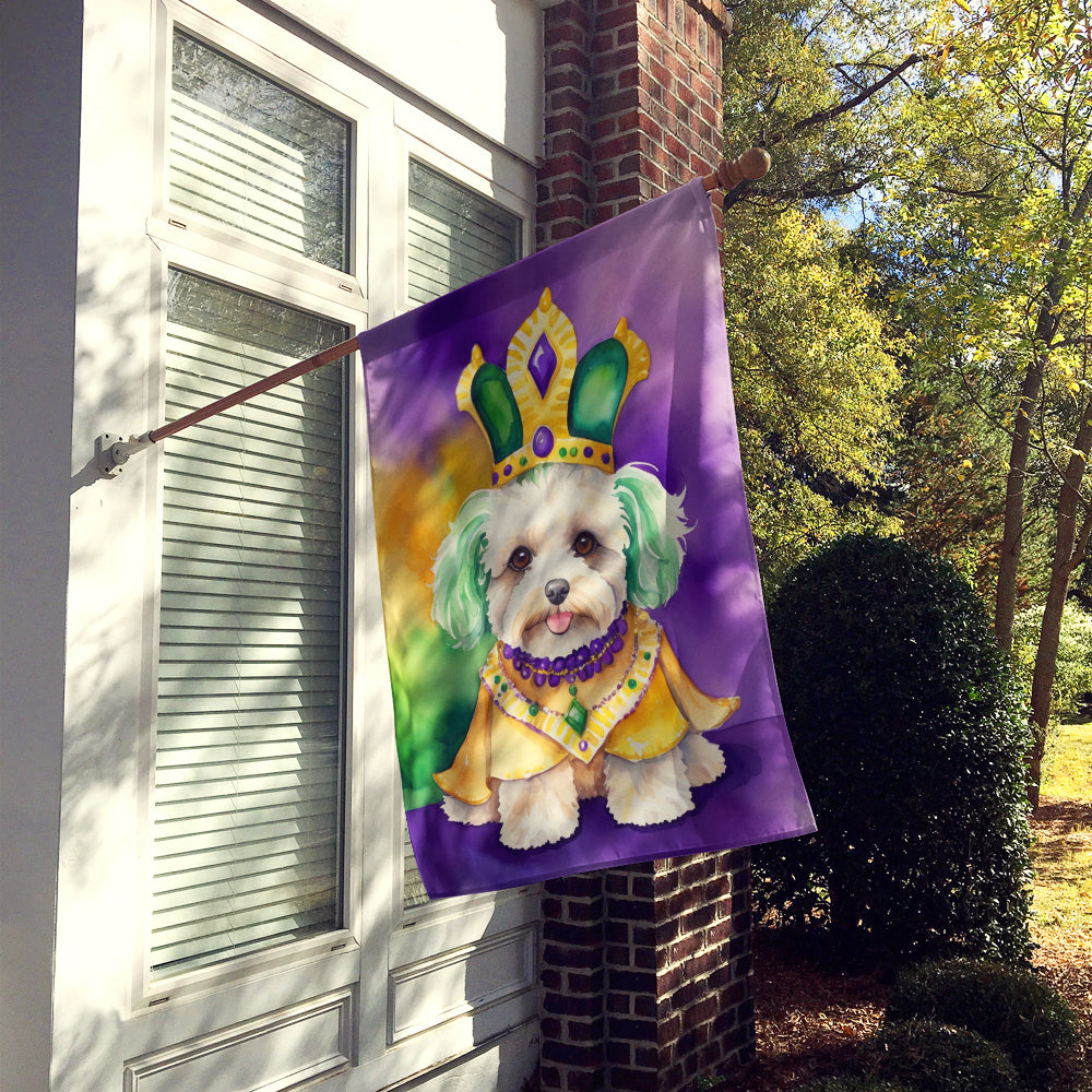 Maltipoo King of Mardi Gras House Flag Image 2