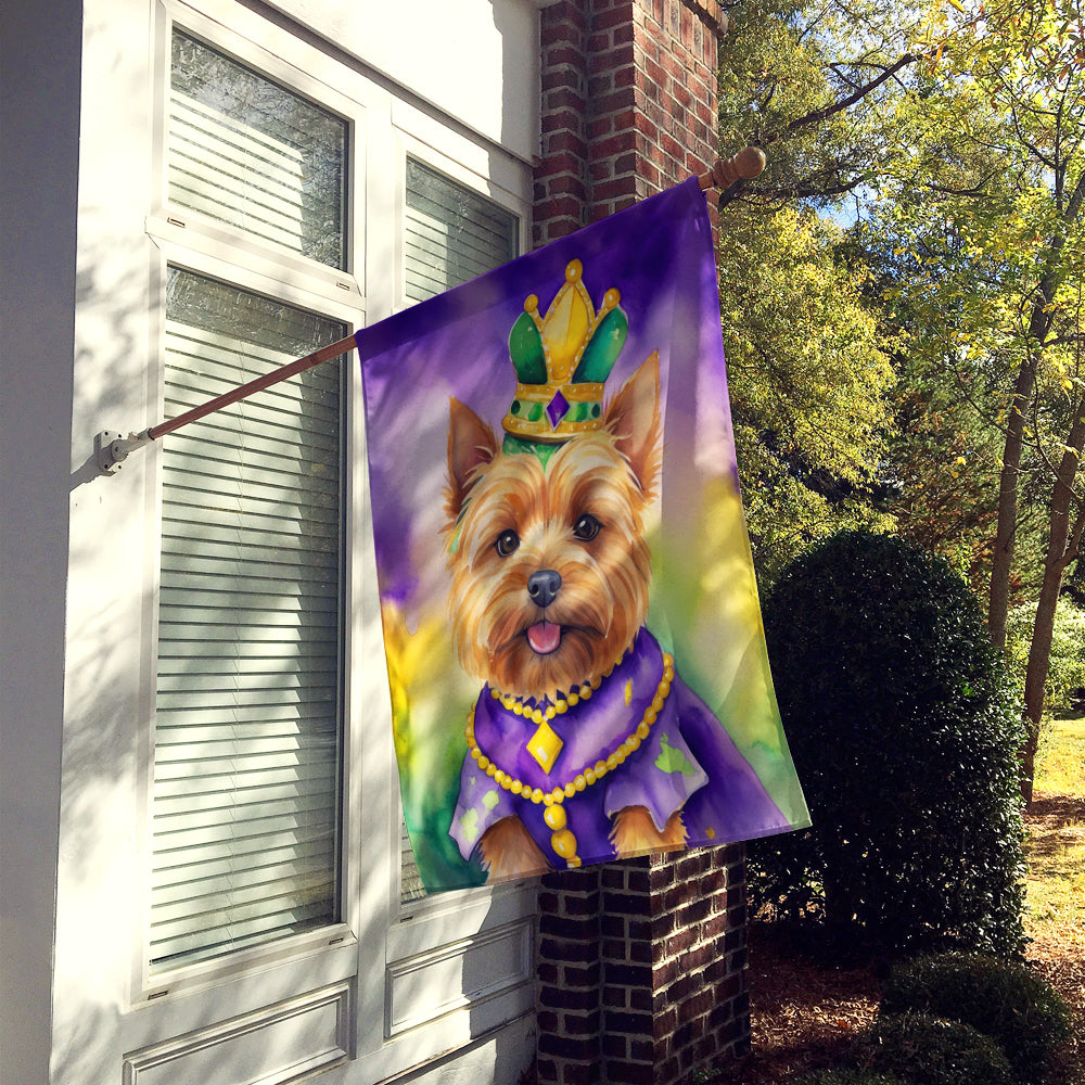 Norwich Terrier King of Mardi Gras House Flag Image 2