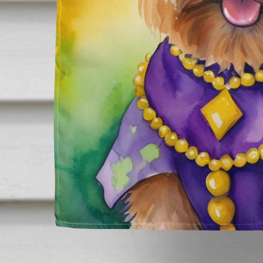 Norwich Terrier King of Mardi Gras House Flag Image 4