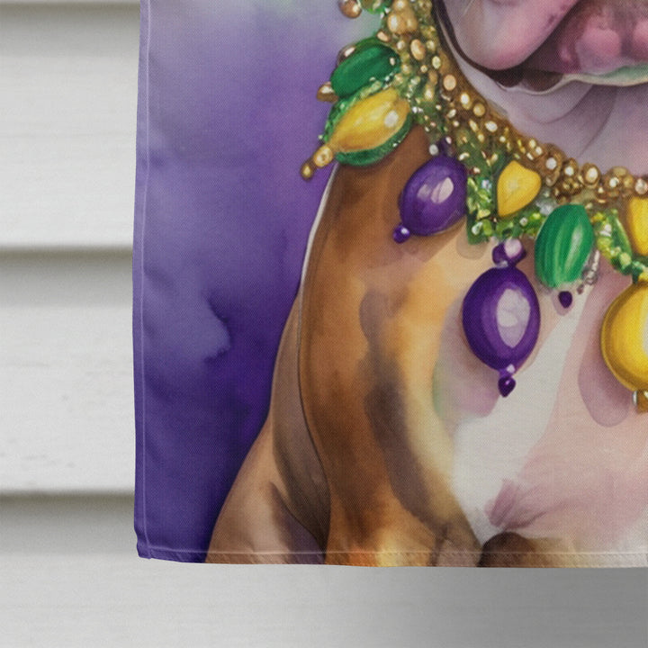 Pit Bull Terrier King of Mardi Gras House Flag Image 4