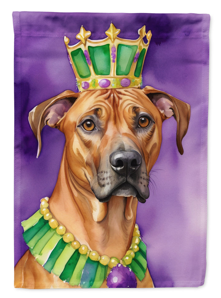 Rhodesian Ridgeback King of Mardi Gras House Flag Image 1