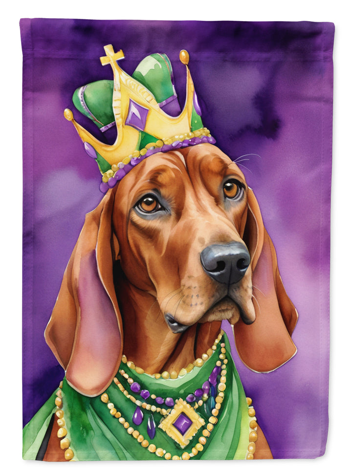 Redbone Coonhound King of Mardi Gras House Flag Image 1