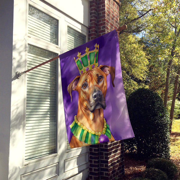 Rhodesian Ridgeback King of Mardi Gras House Flag Image 2