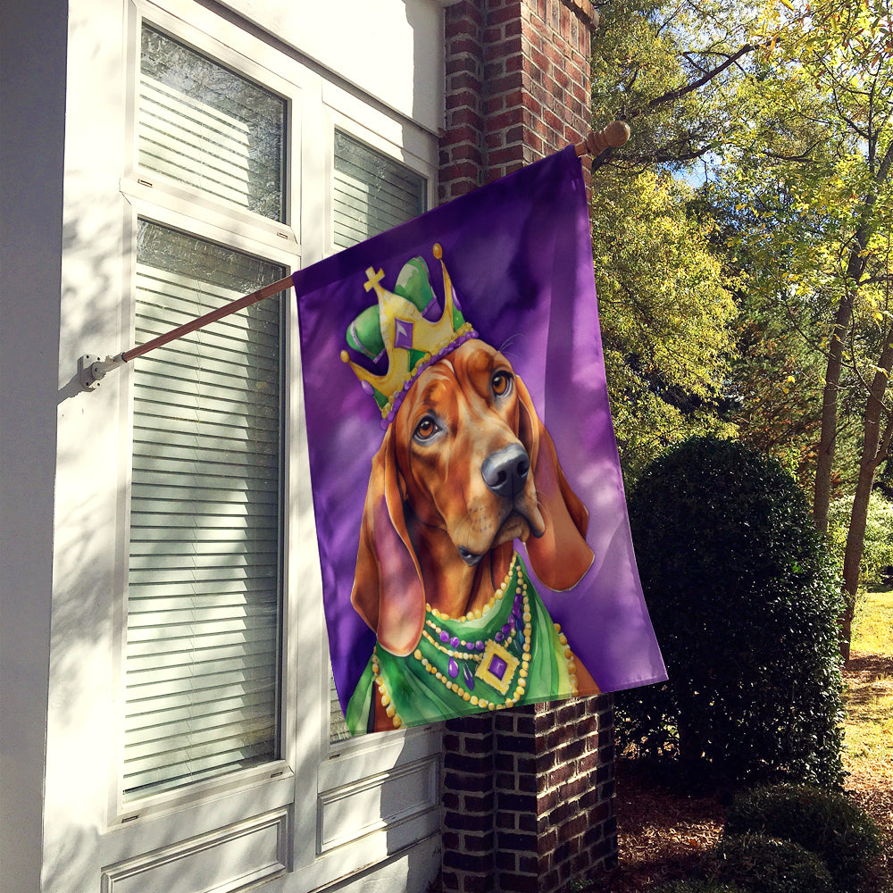 Redbone Coonhound King of Mardi Gras House Flag Image 2